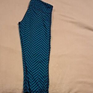 Blue Zigzag Patterned Bottoms
